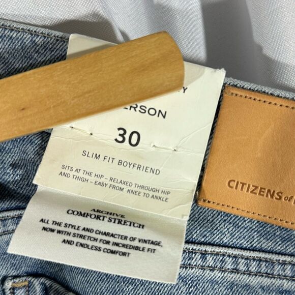 CITIZENS OF HUMANITY EMERSON SLIM FIT BOYFRIEND DENIM JEANS IN FREEPORT 30 NWT - Picture 5 of 9